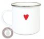 Preview: ♥ Tasse Emailletasse Becher,  Herzen, Wunschname, Einschulung KITA Dankeschön, Abschied, Geburtstag, Jubiläum, Geschenk, Becher von Lüttentüddel